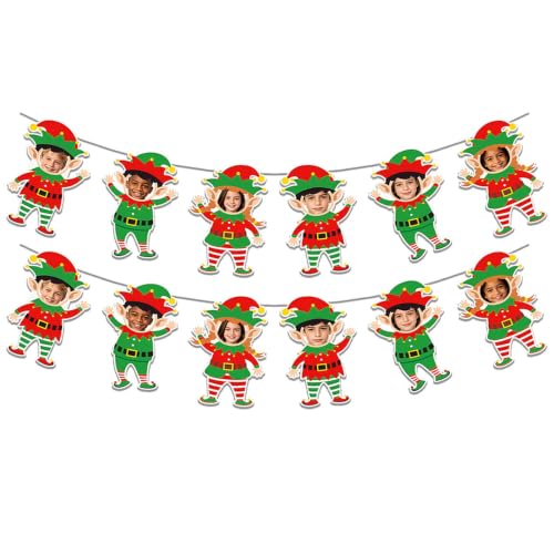 Christmas Elf DIY Photo Banner - Holiday Party Decor & Classroom Bulletin Board