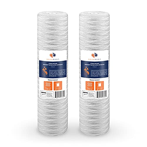Aquaboon 5 Micron 20 x 4.5 Whole House Sediment Water Filter Cartridge 2-Pack