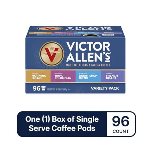 Coffee Variety Pack - 96 Single Serve Pods for K-Cup & Keurig 2.0 Brewers - Morning, Colombian, Donut Shop & French Roast - Variation of THIS listing