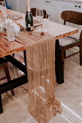 Cream Table Runner 35" x 120" (305cm) 10 Pack Napkins (19.6"*19.6" )