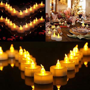 150 Pack Flameless LED Tea Lights Candles Flickering Warm Yellow - Long Battery Life