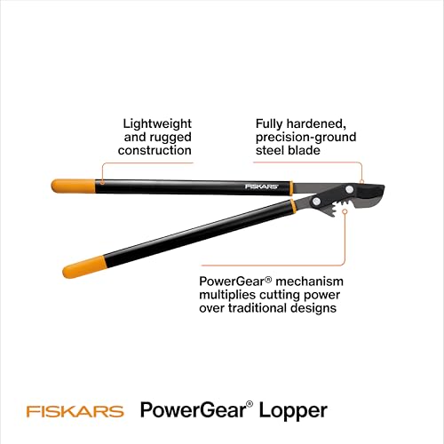 Fiskars 32-Inch PowerGear Bypass Lopper Tree Trimmer with 2-Inch Cut Capacity