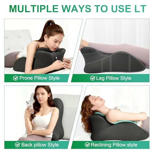 Lock Love Large Memory Foam Ergonomic Wedge Pillow for Couples, 27x17x9 inches