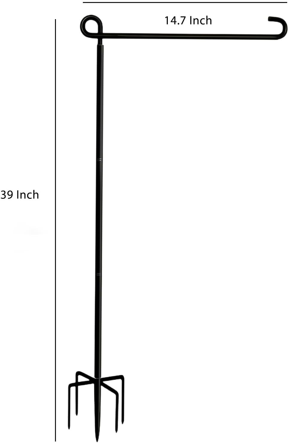 Skiennix Garden Flag Stand | 39-Inch Holder with 5-Prong Base & Anti-Wind Clip for 12x18 Flags