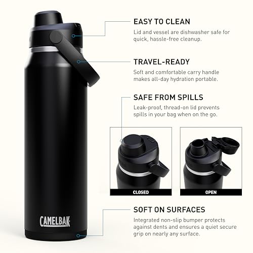 CamelBak Thrive Chug 32oz Stainless Steel Water Bottle - Black, Leakproof