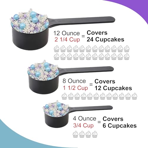 Let it Sprinkle - 4 Oz Resealable Bag - Winter and Christmas Themed Sprinkle Mix - Features Teal, Purple, and White Jimmies, Teal Pearls, and White Snowflake Quins - Cake and Ice Cream Sprinkles