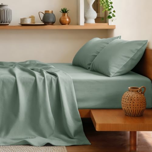 Sea Glass King Size Egyptian Cotton Sheets 600 Thread Count Luxury Bed Set