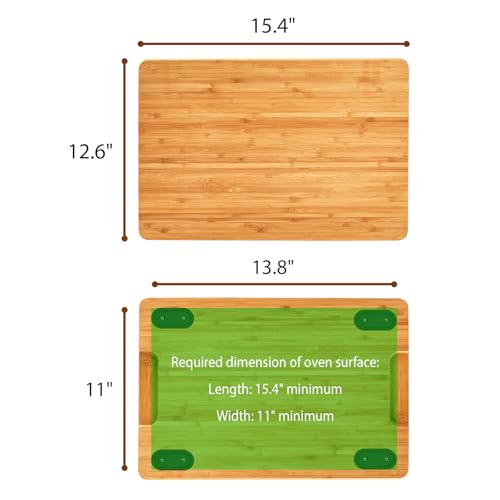 Umilife Bamboo Cutting Board for SP151 Oven - Heat-Resistant, Non-Slip, Extra Storage