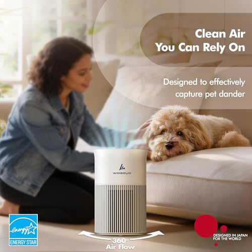 Compact HEPA Air Purifier for Bedroom & Office Up to 300 sq ft - 3-in-1 Filter with Aroma Pad
