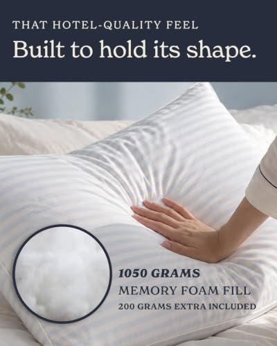Beckham Hotel Collection Queen Size Adjustable Cooling Pillow with Down Alternative Fill