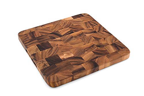 Ironwood Oslo End Grain Square Acacia Wood Cutting Board - 12 x 12 Inch