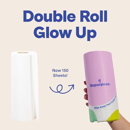Reusable Bamboo Paper Towels - 6 Rolls, 150 Sheets Each, Eco-Friendly, BPA-Free