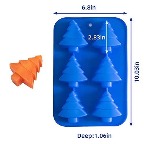 ihomecooker 4pc Large Silicone Christmas Bake Mold Set - Gingerbread Man, Christmas Tree, Snowflakes, Santa (Variation 4)