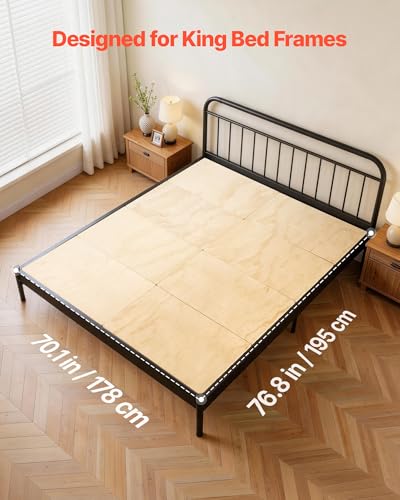 King Size Foldable Bunkie Board for Mattress Support - Anti-Sag Platform Bed