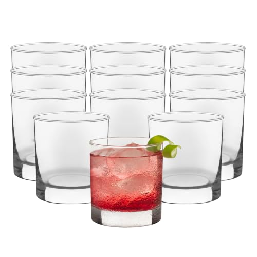 Libbey Whiskey Rocks Glasses Set of 12 - Heavy Base, 11 oz | Whiskey & Cocktail Glassware