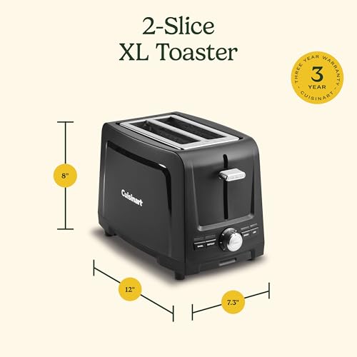 Cuisinart Core Collection 2-Slice Toaster Black - Extra-Long Slots & Bagel Setting