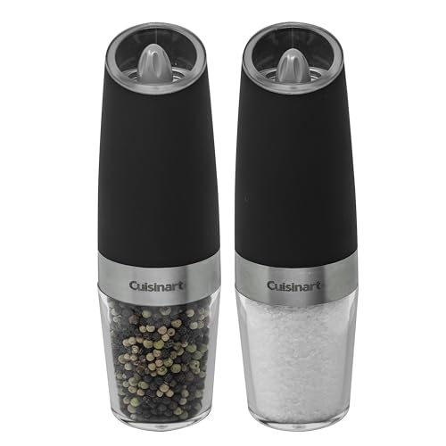 Cuisinart Gravity Salt and Pepper Grinder Set 8x2 Inch Automatic Operation
