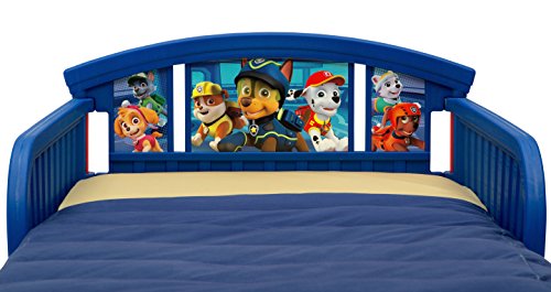 Toddler Bed with Guardrails - Paw Patrol Style for 15 Months+ - Low Height, Fits Standard Mattress - Blue/Red Variation of THIS listing