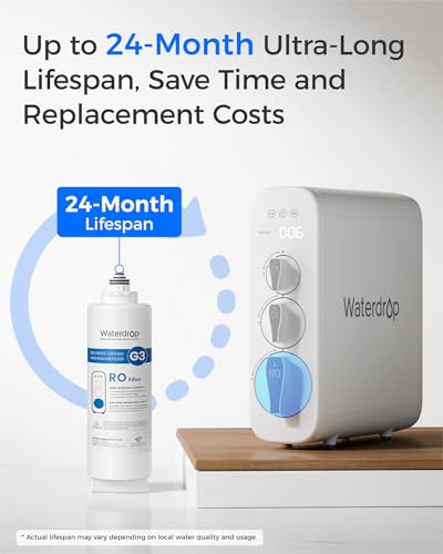 Waterdrop G3-N2RO Replacement Filter for G3-W 400 GPD RO System - Long-Lasting Purification