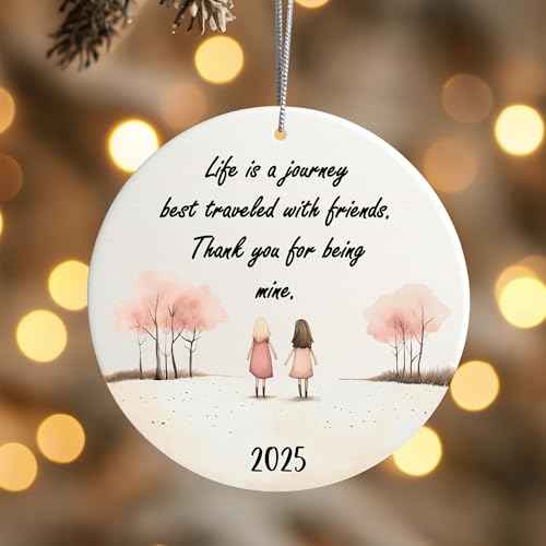 Friendship Ornament, for Women, Christmas Ornaments, Friend Ornaments for Women, Gift for Friends, Friend Ornament (2 Girls Friendship)
