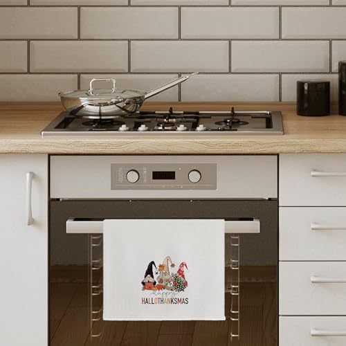 Hallothanksmas Gnomes 16x24 Inch Kitchen Towels – Funny Holiday Decor - CIOJUNE