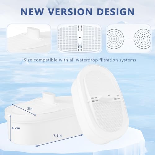 Fenxixdy 4 Pack Waterdrop PF-01A Pitcher Water Filter Replacement - Compatible