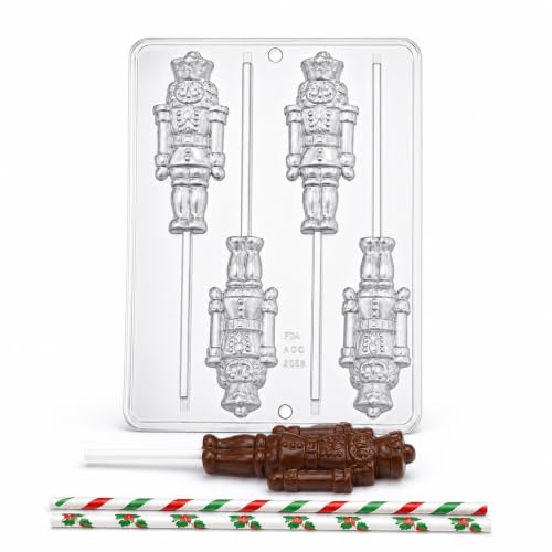 Nutcracker Lollipop Candy Mold 4 Cavities 2x4in - Candy Molds N More 2055