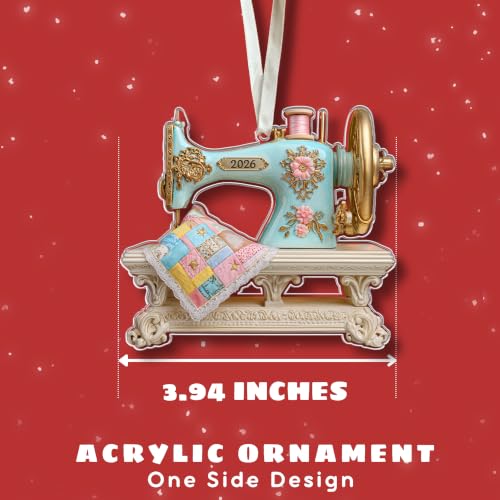 Pawzity 06 Sewing Machine Ornament for Christmas - Quilting & Sewing Gifts