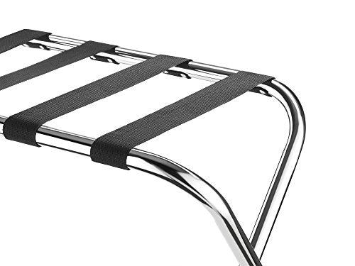 Whitmor Chrome Luggage Rack - Foldable Commercial Quality
