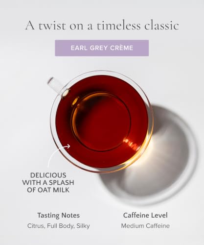 Organic Earl Grey Cream Tea Bags - 50 Pyramid Sachets for Premium Tea Experience