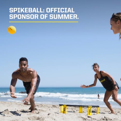 Spikeball 3 Ball Original Roundnet Game Set - Black/Yellow Includes Net & Carry Bag