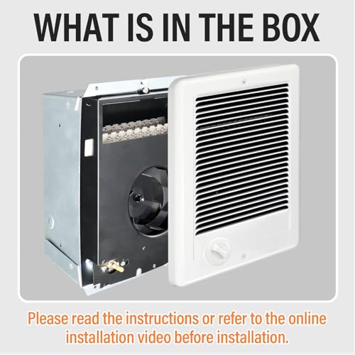 Leafinnerin CSC152TW Deep White Electric Wall Heater 1500W 240V Thermostat