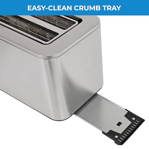 Kenmore 4-Slice Digital Touchscreen Toaster - 1400W Stainless Steel,