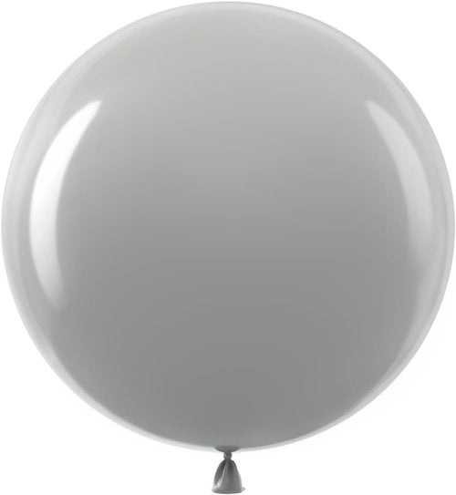Bezente Gray Giant Balloons - 36 Inch Jumbo Pastel Gray Latex Balloons for Parties | 8 Pack