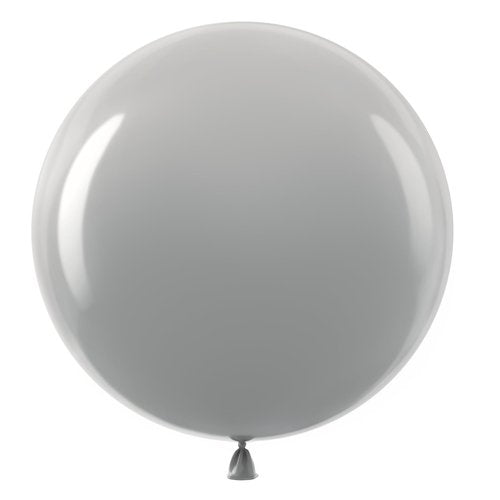 Bezente Gray Giant Balloons 36 Inch - 8 Pack Jumbo Balloons Large Round Pastel Gray Latex Balloons for Birthday Bridal Shower Wedding Anniversary Party Decorations