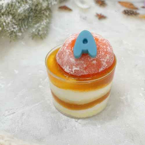 Letter Chocolate Silicone Molds, Number Candy Molds for Cake Decorations, Gummy Bear Mold Silicone with Scraper (letter number molds 002)