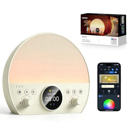 Sunrise Alarm Clock with Smart Wake Up Light, App Control & Sleep Timer