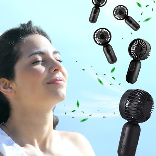 Mini Portable Fan 3 Speed Rechargeable Black - 72 Pcs Set