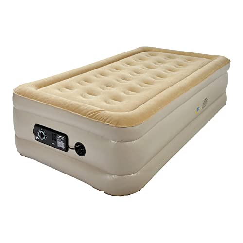 Twin Raised Air Mattress with Never Flat Pump - Luxury Inflatable Bed with Auto-Firmness