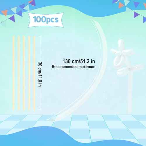 260 Balloons Clear, Long Balloons 100PCS, Animal Balloon, Modeling Transparent Long Skinny Balloon, Party Favors for Birthday Party Wedding Graduation Christmas Decoration