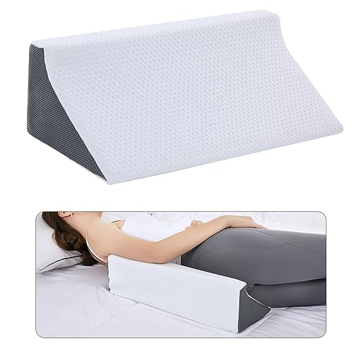 Touchutopia Gray White 20-Inch Wedge Pillow for Side Sleepers & Recovery