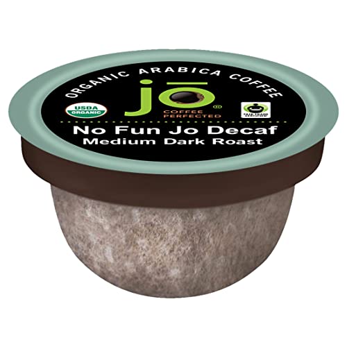 Jo Coffee No Fun Jo Decaf Coffee Pods 36 Count Organic Compostable for Keurig
