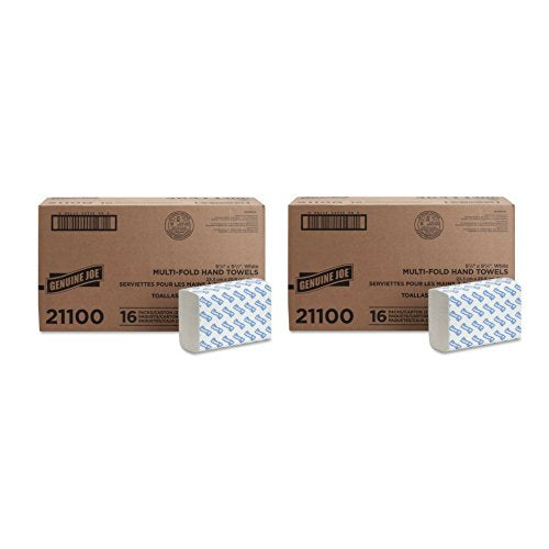 Multifold Paper Towels, 9.5 x 9.1 Inches, Pack of 16 — Commercial Kitchen & Bathroom Use