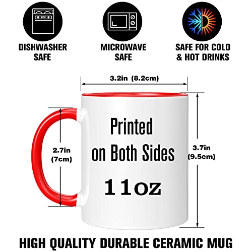Funny Red Ceramic Coffee Mug 11 oz Gag Gift for Coworkers & Office - FUNNY KIDS' HOME