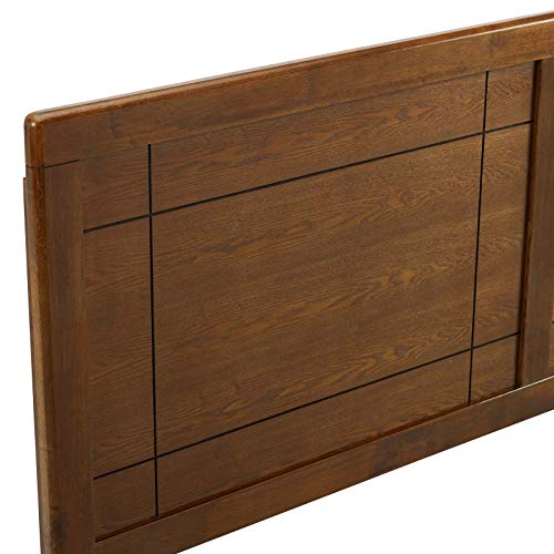 Twin Wood Headboard - Walnut Finish, Retro Modern Style, Compatible with Billie & Margo Bed Frames