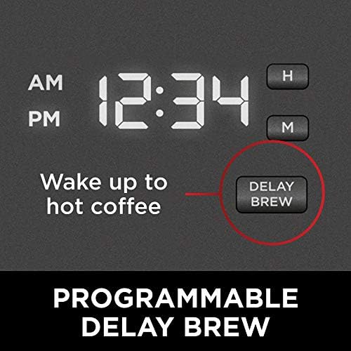 Refurbished Ninja 12-Cup Programmable Coffee Maker Black/Silver 60oz - Hotter Brew Technology