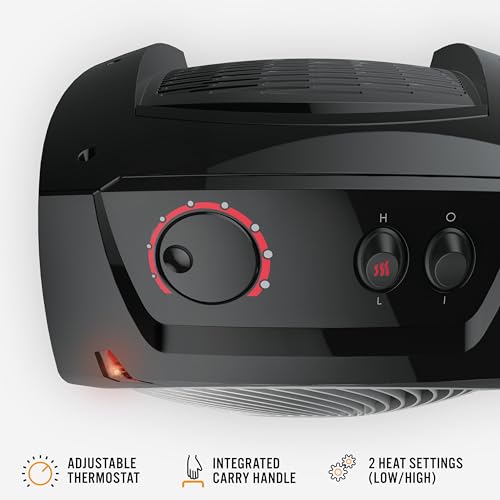 Vornado VH10 (2026) Space Heater with Adjustable Thermostat - Quiet, Black, Model 2025 Variant