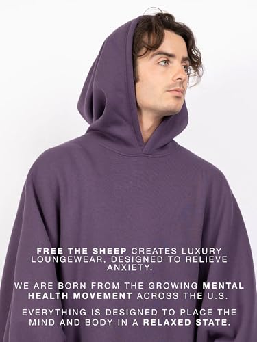 FREE THE SHEEP Eden Oversized Weighted Hoodie Cloak with Faux Fur Liner - Arcane, 5'7-5'10"