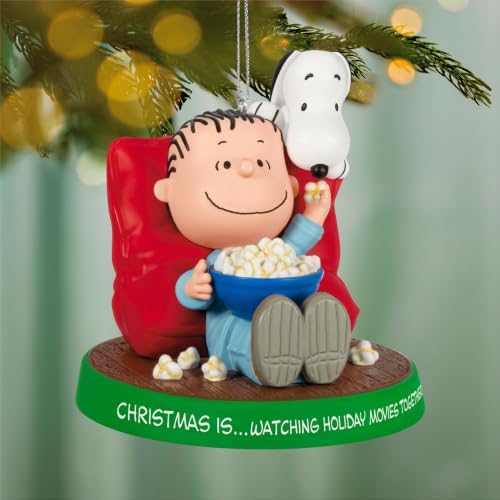 Hallmark Keepsake Peanuts Christmas Ornament Watching Holiday Movies Together