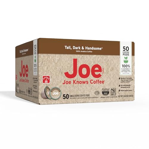 Dark Roast Coffee Pods - Compostable, 50 Count, Universal Compatibility